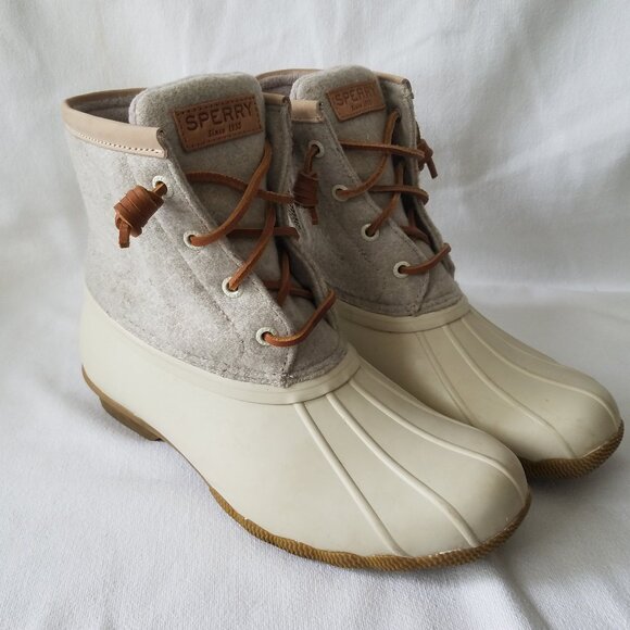 Women's Sperry Saltwater Wool Duck Boots Size 7 STS82473 Thinsulate - Picture 2 of 10